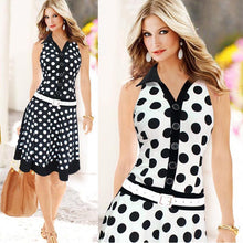 Load image into Gallery viewer, Polka Dot Sleeveless Dress