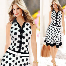 Load image into Gallery viewer, Polka Dot Sleeveless Dress